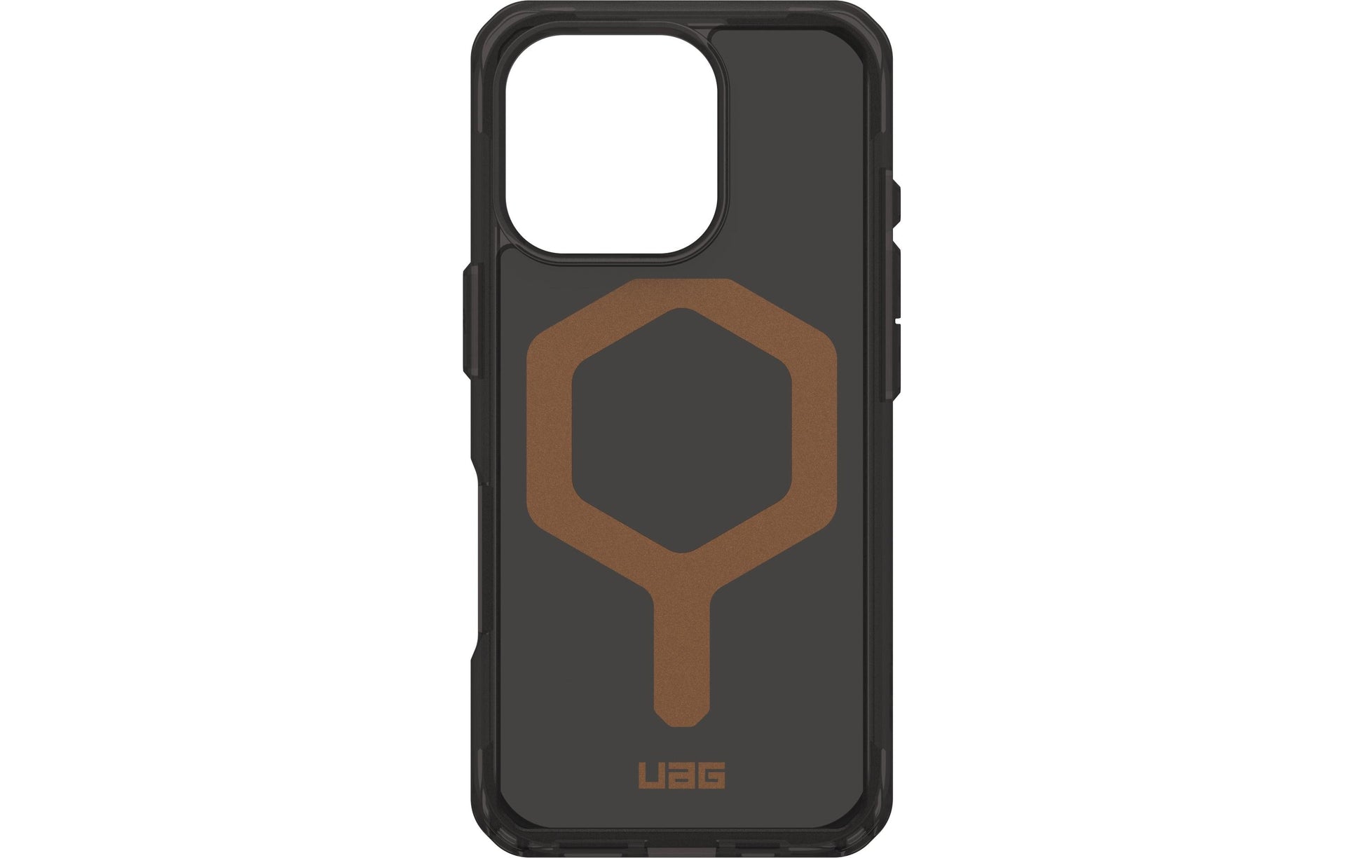 Urban Armor Gear Backcover Plyo – für Apple iPhone 16 Pro – schwarz/bronze – TPU – MagSafe-kompatibel