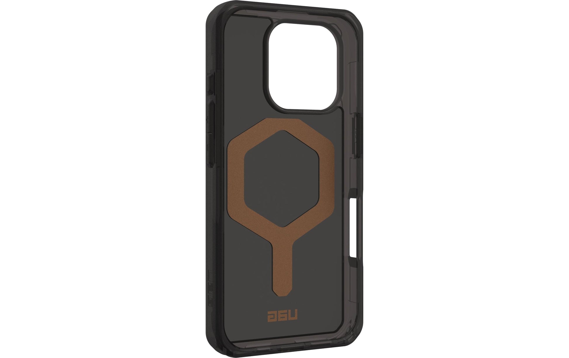 Urban Armor Gear Backcover Plyo – für Apple iPhone 16 Pro – schwarz/bronze – TPU – MagSafe-kompatibel