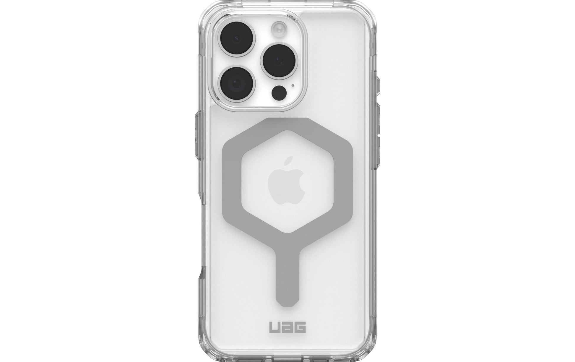 Urban Armor Gear UAG – Backcover Plyo – für Apple iPhone 16 Pro – transparent/silber – TPU, MagSafe-kompatibel, stossdämpfend