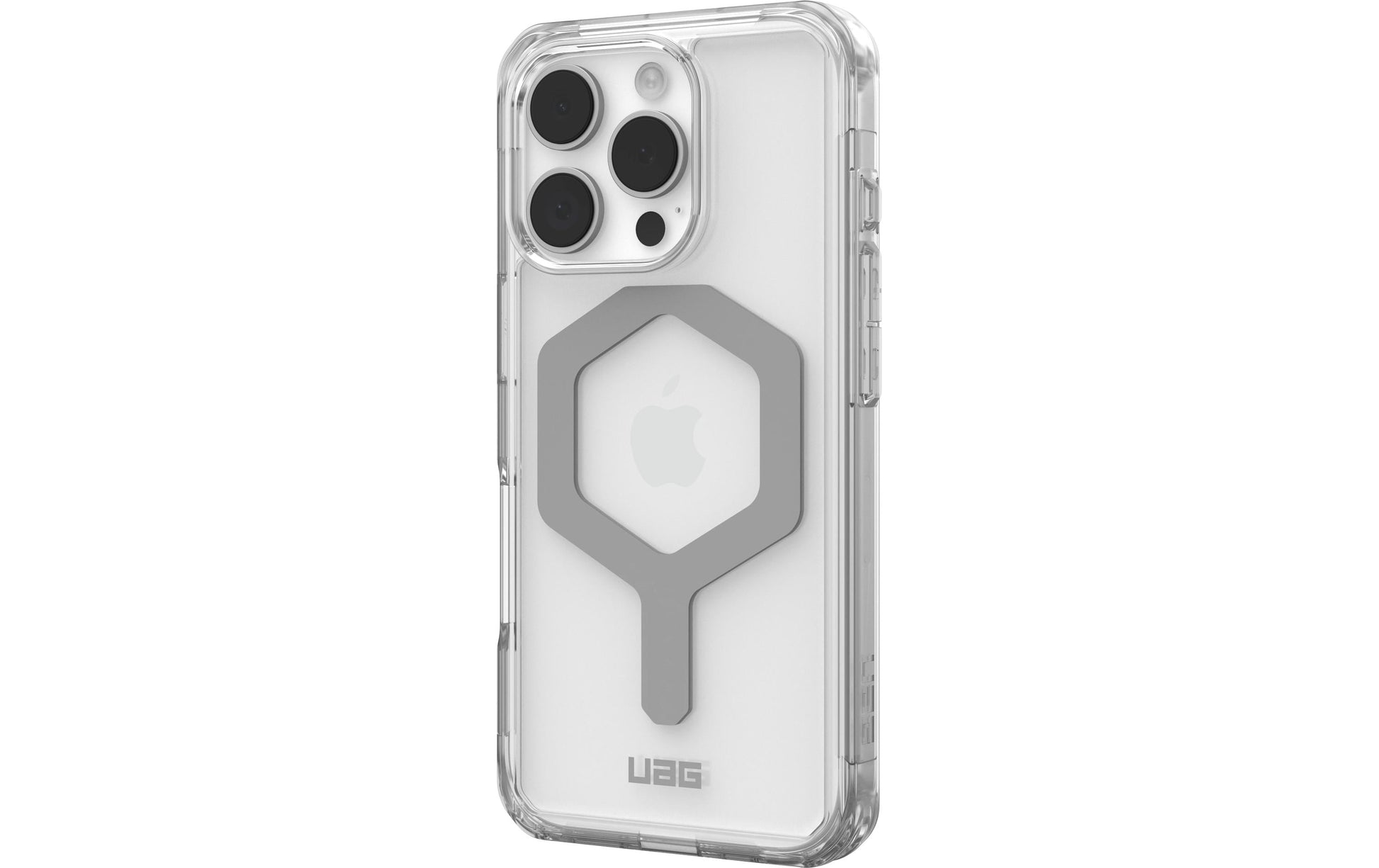Urban Armor Gear UAG – Backcover Plyo – für Apple iPhone 16 Pro – transparent/silber – TPU, MagSafe-kompatibel, stossdämpfend