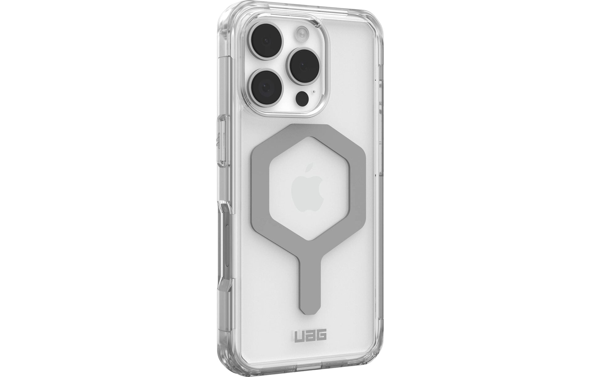 Urban Armor Gear UAG – Backcover Plyo – für Apple iPhone 16 Pro – transparent/silber – TPU, MagSafe-kompatibel, stossdämpfend