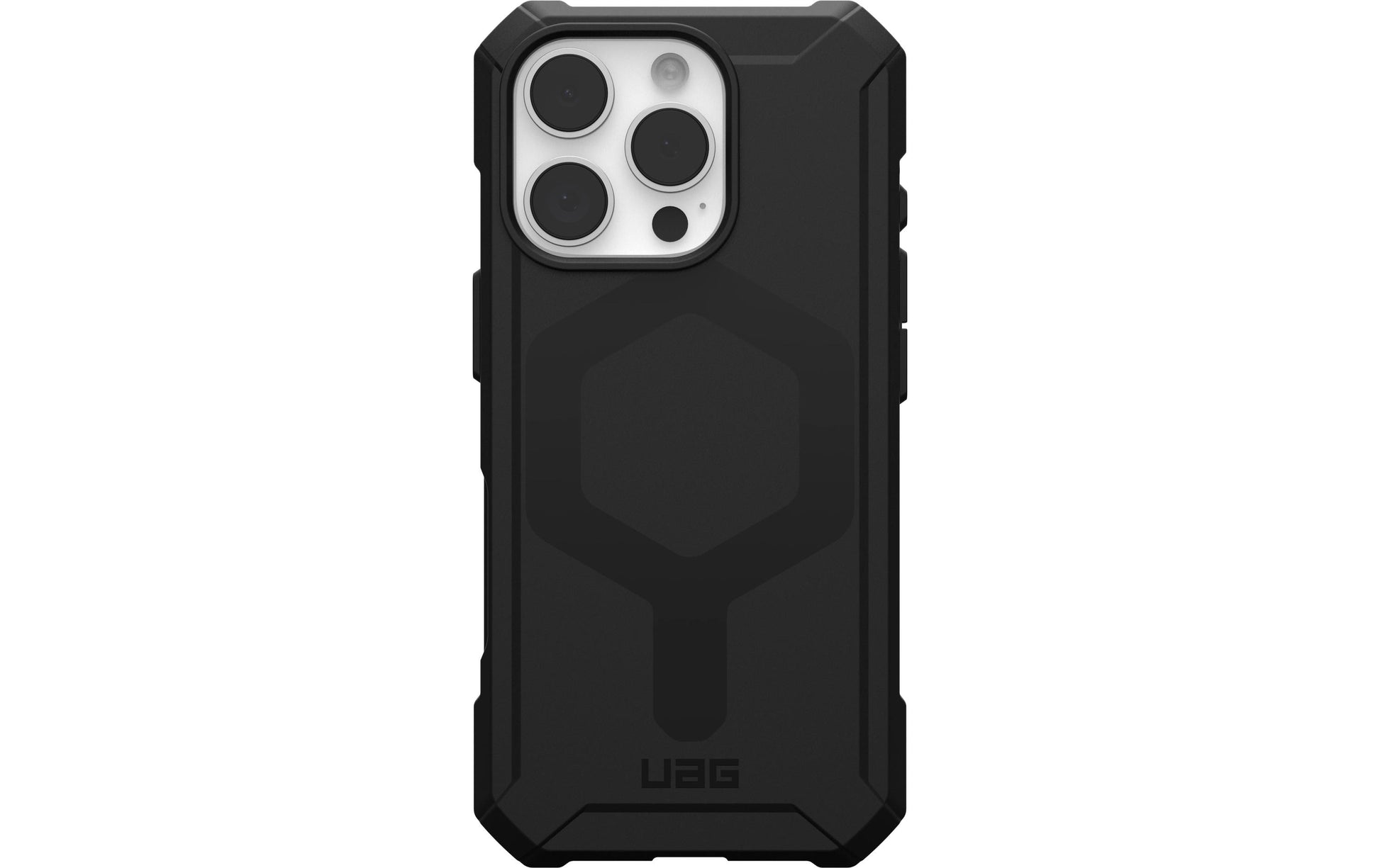 Urban Armor Gear UAG – Essential Armor Backcover – für Apple iPhone 16 Pro – schwarz – MagSafe-kompatibel, sturzsicher bis 4,6 m