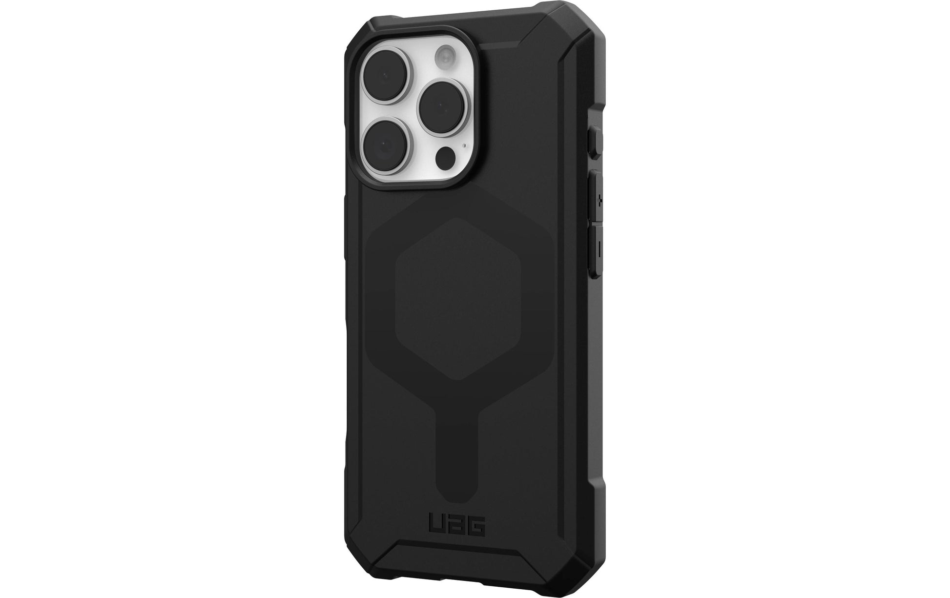 Urban Armor Gear UAG – Essential Armor Backcover – für Apple iPhone 16 Pro – schwarz – MagSafe-kompatibel, sturzsicher bis 4,6 m