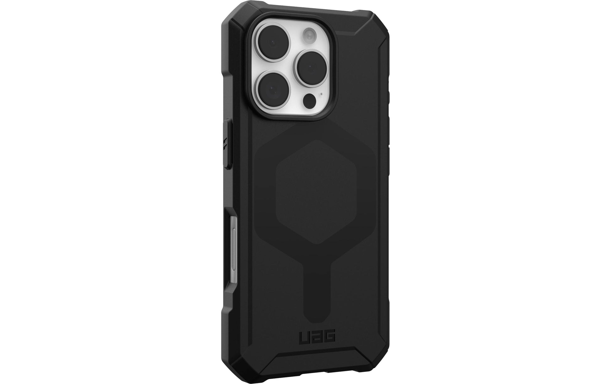 Urban Armor Gear UAG – Essential Armor Backcover – für Apple iPhone 16 Pro – schwarz – MagSafe-kompatibel, sturzsicher bis 4,6 m