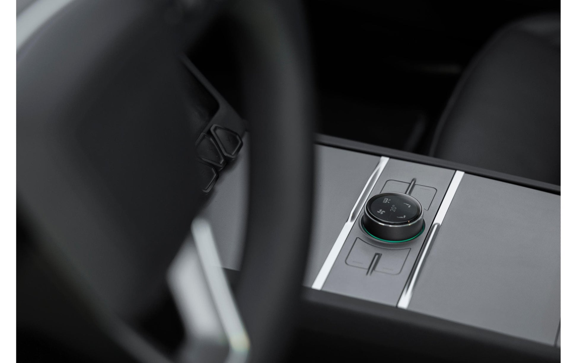 Enhance Smarter Drehknopf Mittelkonsole – für Tesla Model Y Juniper 2025+ – 230×80×100 mm – schwarz/grau