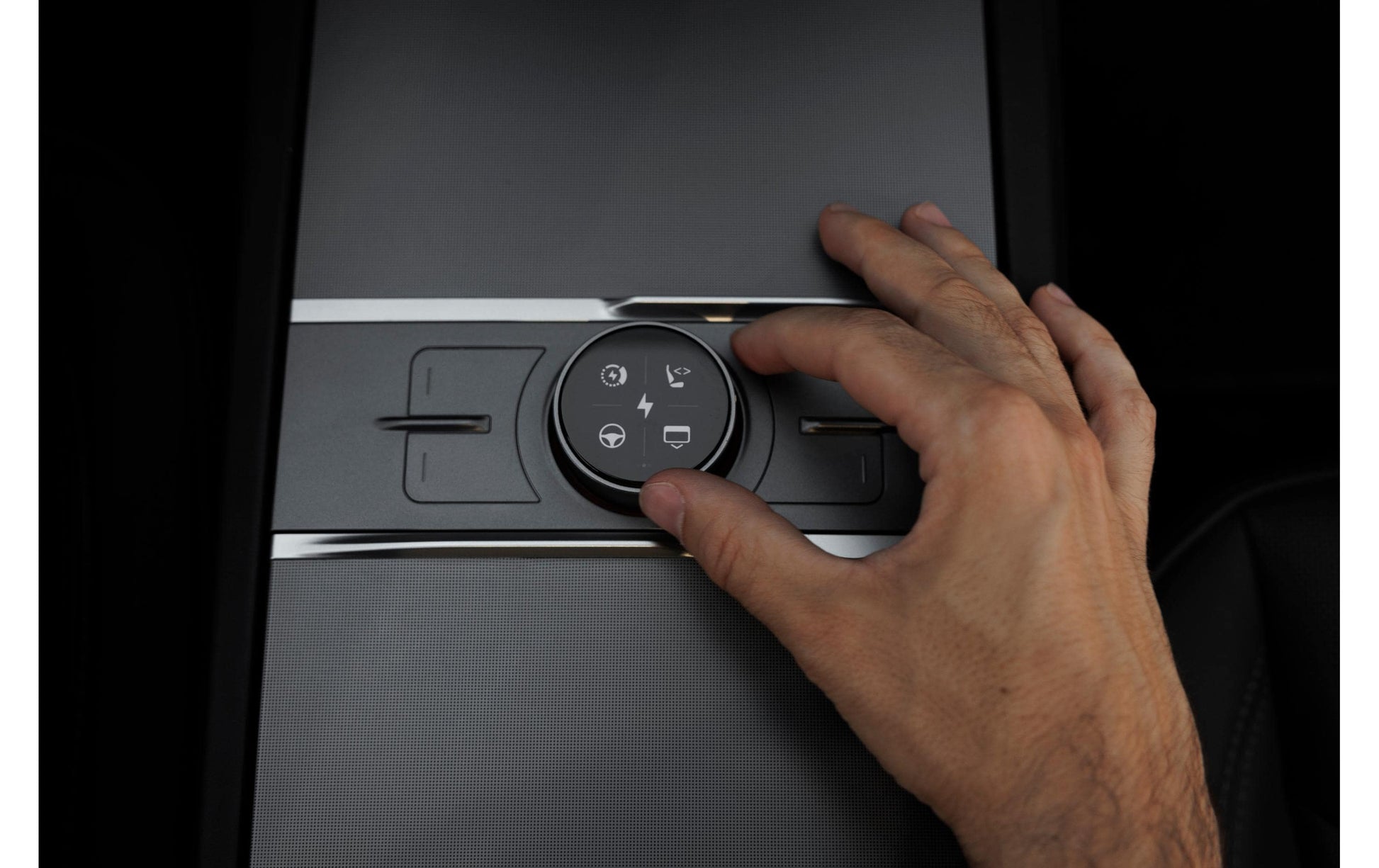 Enhance Drehschalter Mittelkonsole – für Tesla Model 3 (Highland) – schwarz/grau