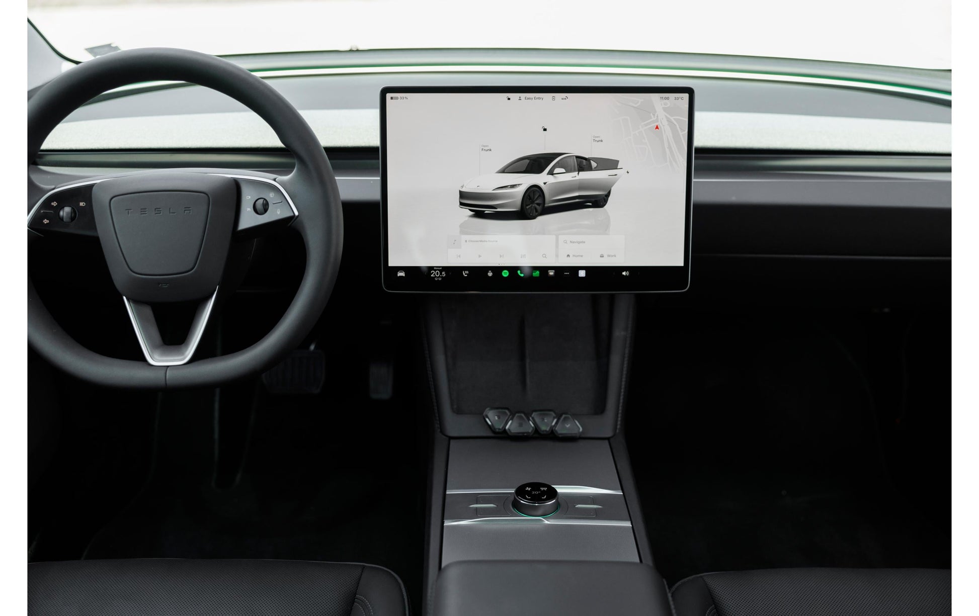 Enhance Drehschalter Mittelkonsole – für Tesla Model 3 (Highland) – schwarz/grau