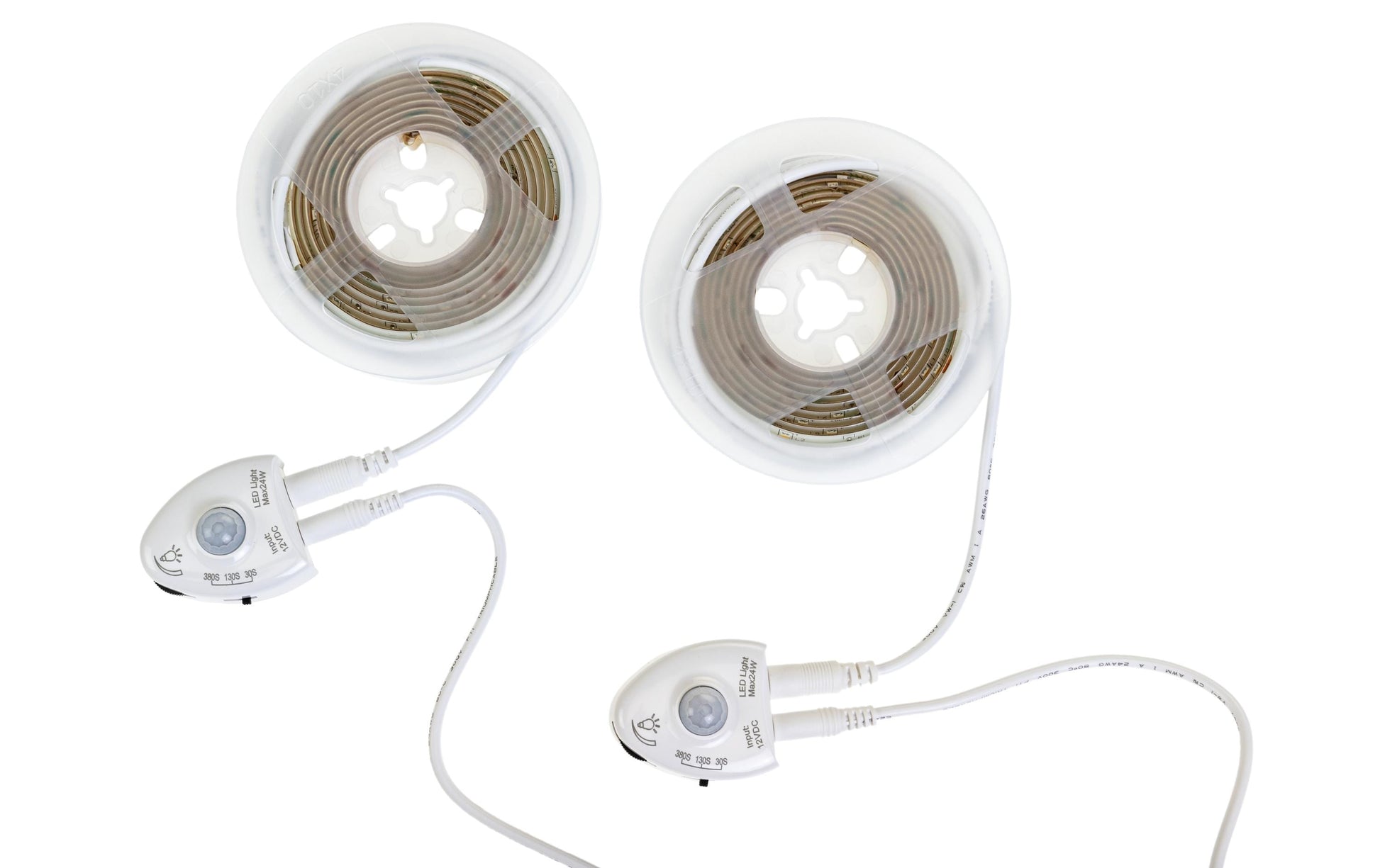 Vegas Lights LED-Strip Bettlicht Dual – 2er Pack, 1,5 m, Warmweiss, dimmbar, weiss, Taglichtsensor