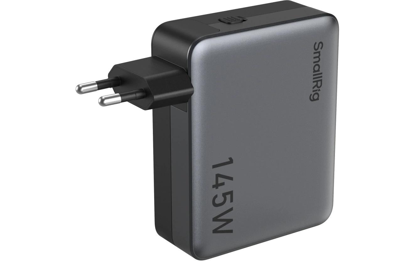 SmallRig 4748 USB-Desktop-Ladegerät 145 W – USB-C×2, USB-A×2 – PD 3.1 – für V-Mount-Akkus, NP-F-Akkus u. a.