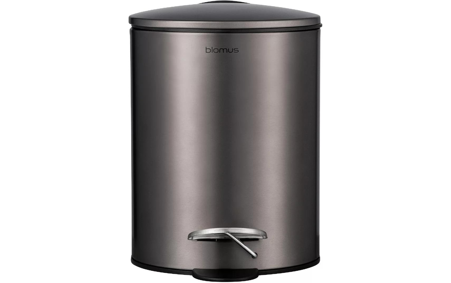 Blomus Treteimer TUBO – 3 l – Kunststoff, rund – silber – Soft-Close