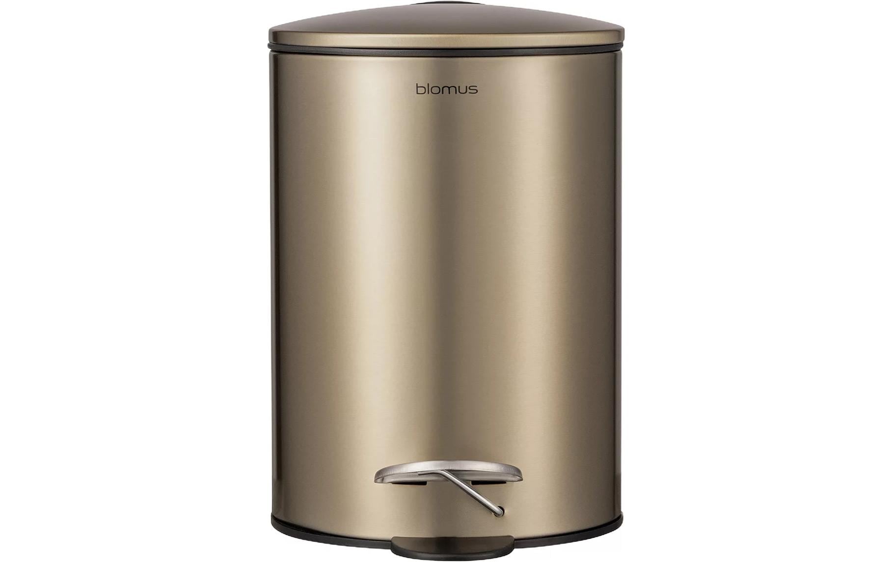 Blomus Treteimer TUBO – 3 l – Stahl, rund – Gold – Soft-Close