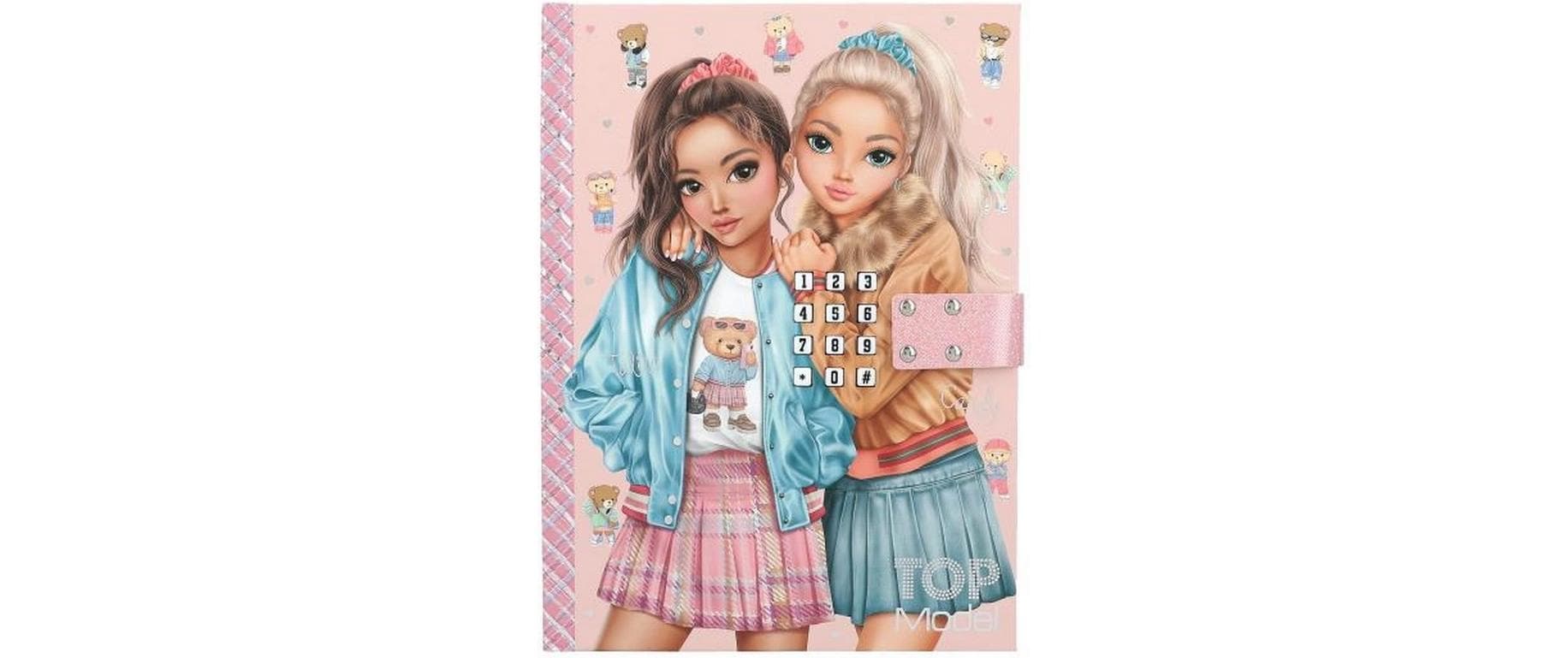Depesche Top Model Tagebuch – 200 × 145 mm – 80 Seiten – mehrfarbig, Teddy – für Kinder