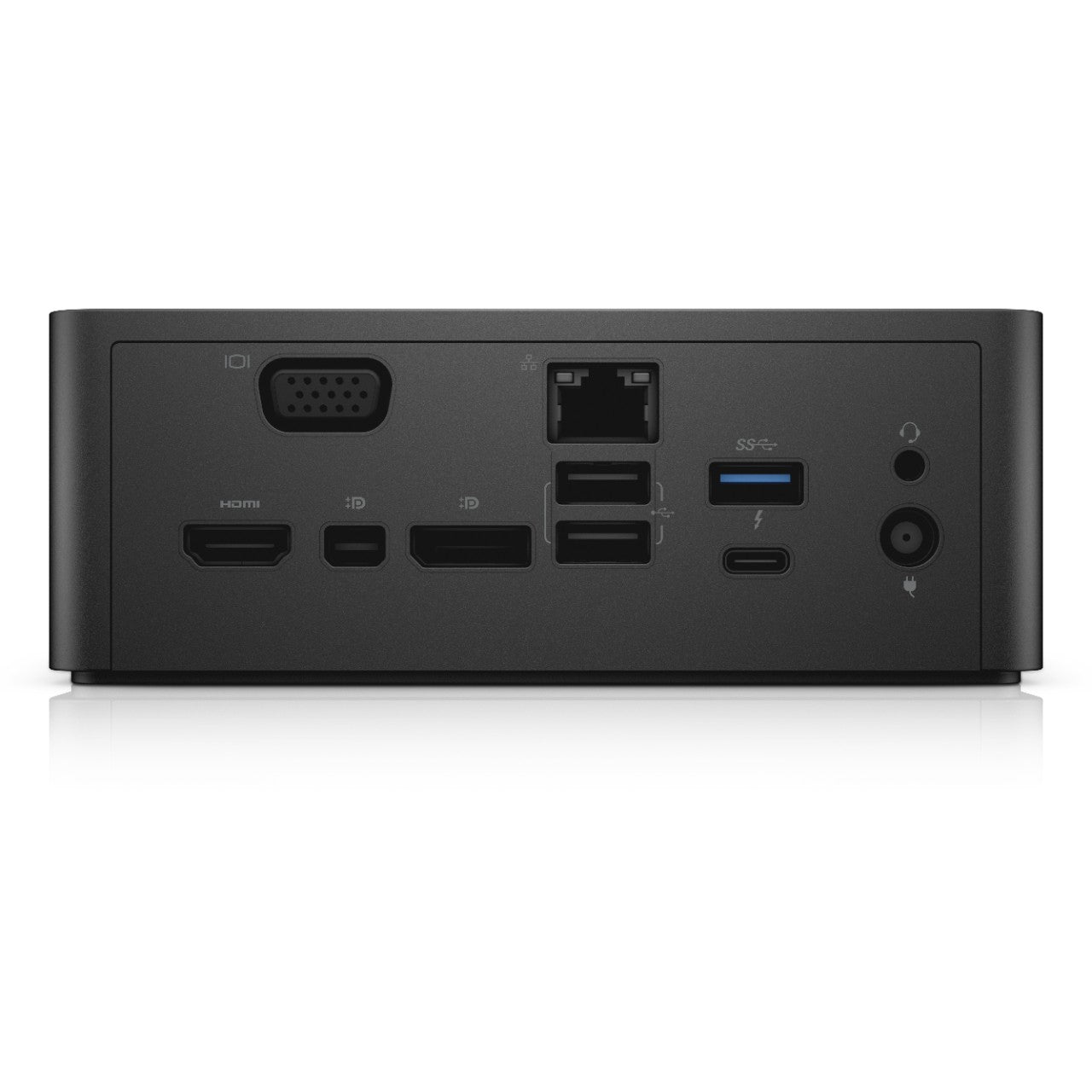 DELL TB16 Dockingstation – Thunderbolt 3, 2× DP, 1× HDMI, 1× VGA, 5× USB-A, 240 W PD, GbE, 3,5 mm Audio