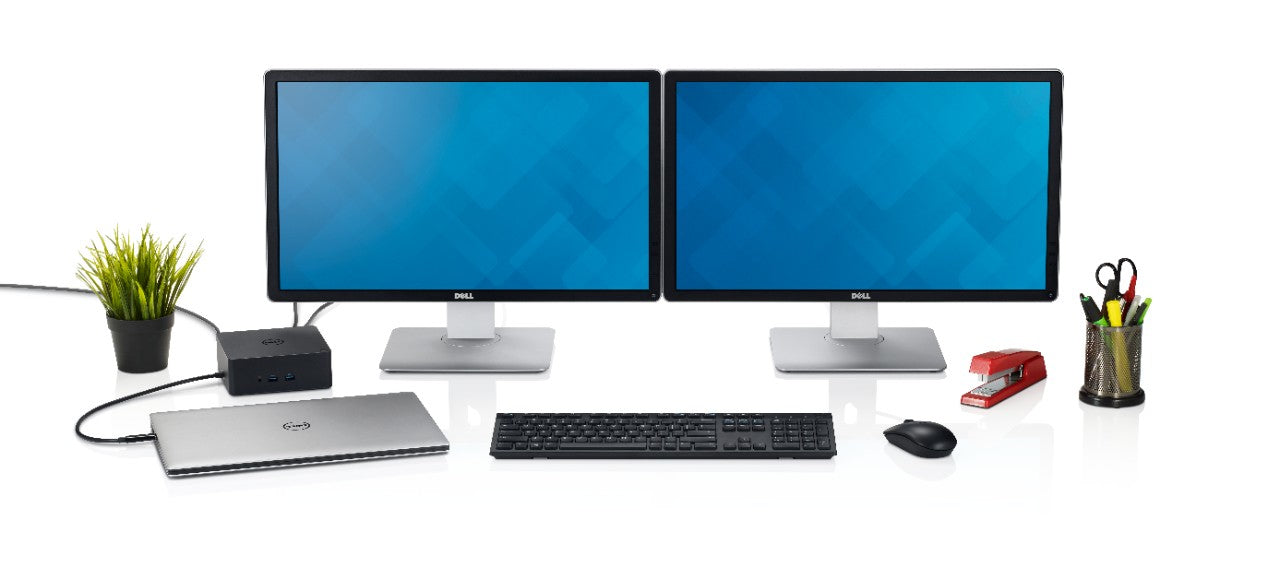 DELL TB16 Dockingstation – Thunderbolt 3, 2× DP, 1× HDMI, 1× VGA, 5× USB-A, 240 W PD, GbE, 3,5 mm Audio
