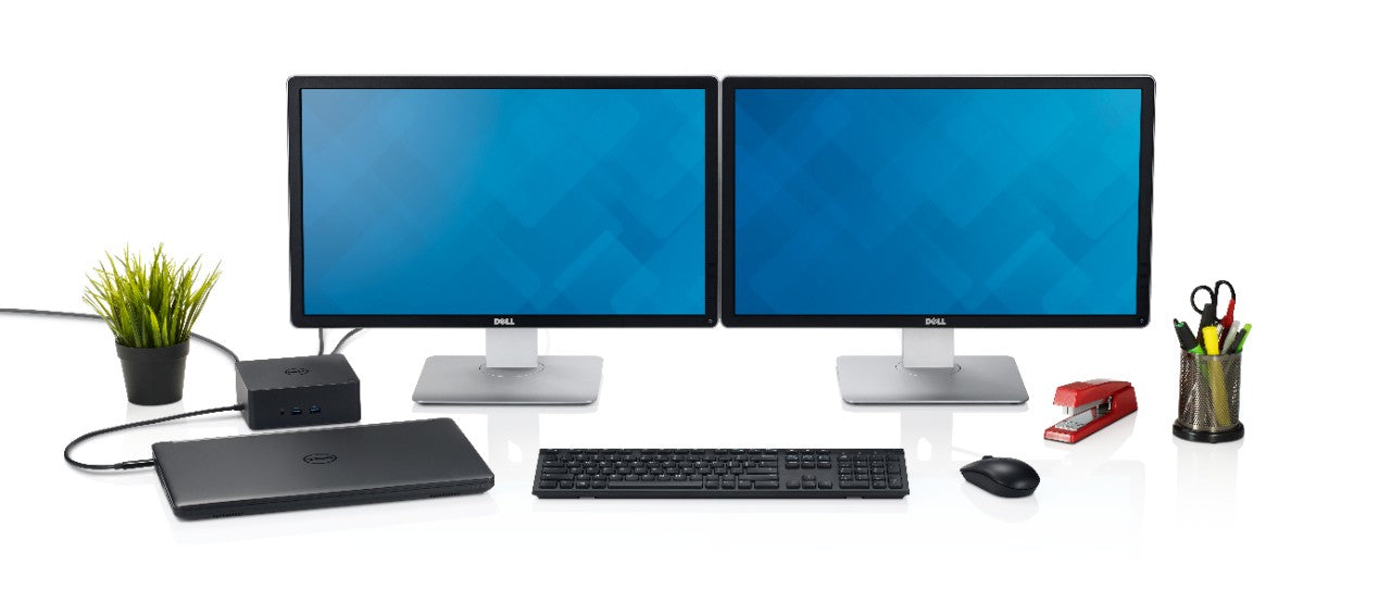 DELL TB16 Dockingstation – Thunderbolt 3, 2× DP, 1× HDMI, 1× VGA, 5× USB-A, 240 W PD, GbE, 3,5 mm Audio