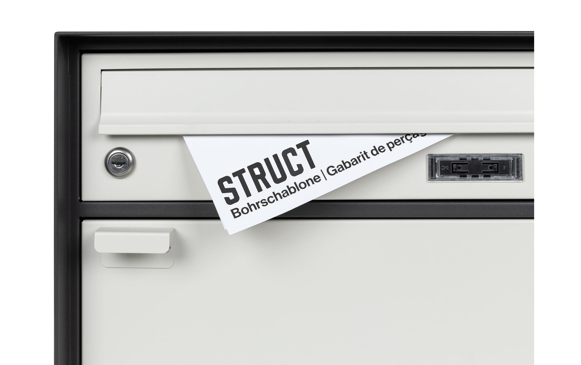 Struct Briefkasten – Stahl, grau, 41,4 × 31,4 × 30,7 cm