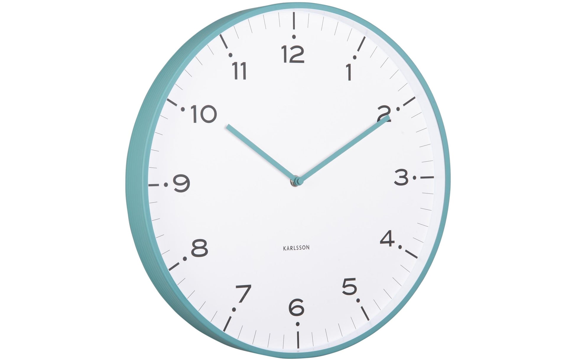 Karlsson Wanduhr Circus Rings – Ø 40 cm, blau, Metall