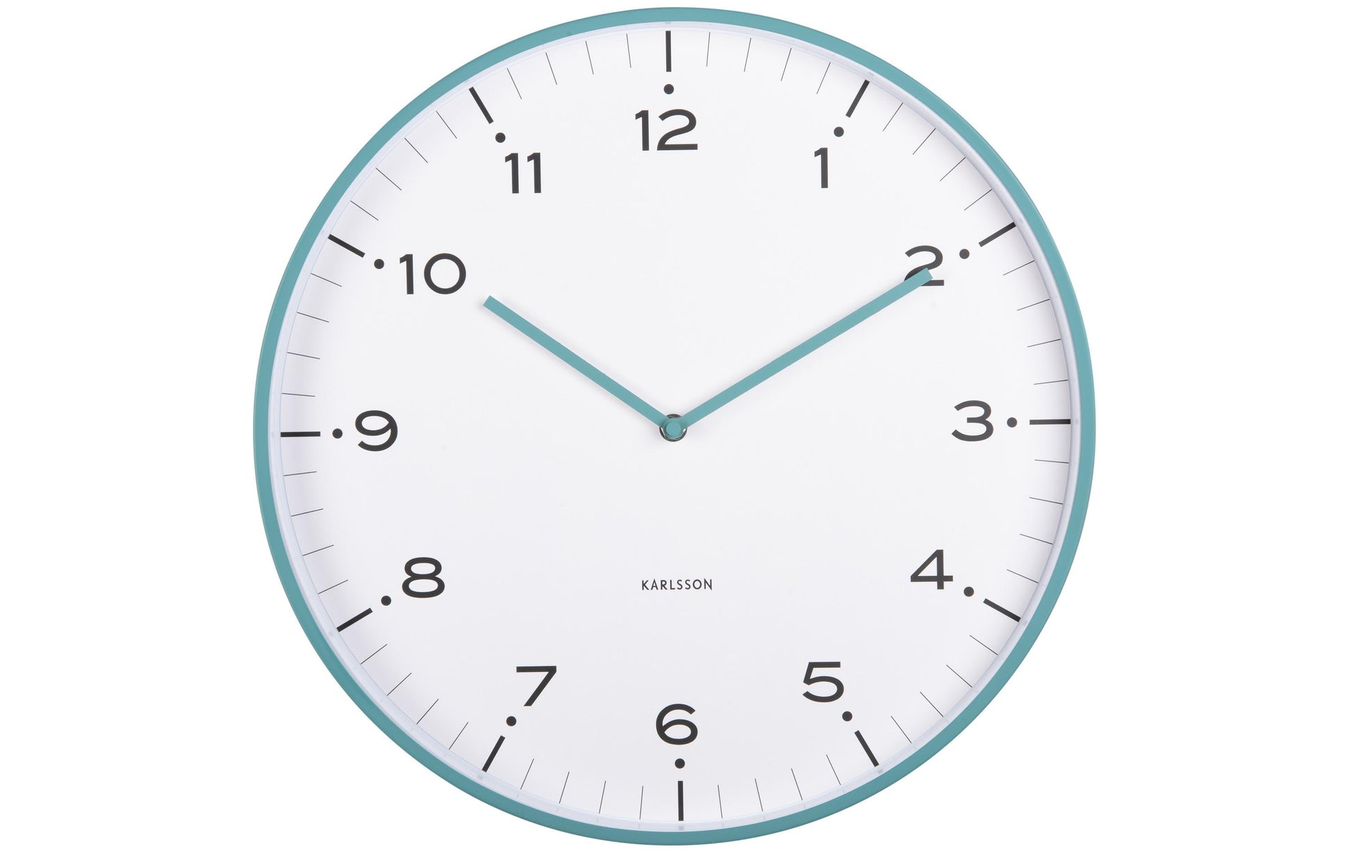 Karlsson Wanduhr Circus Rings – Ø 40 cm, blau, Metall