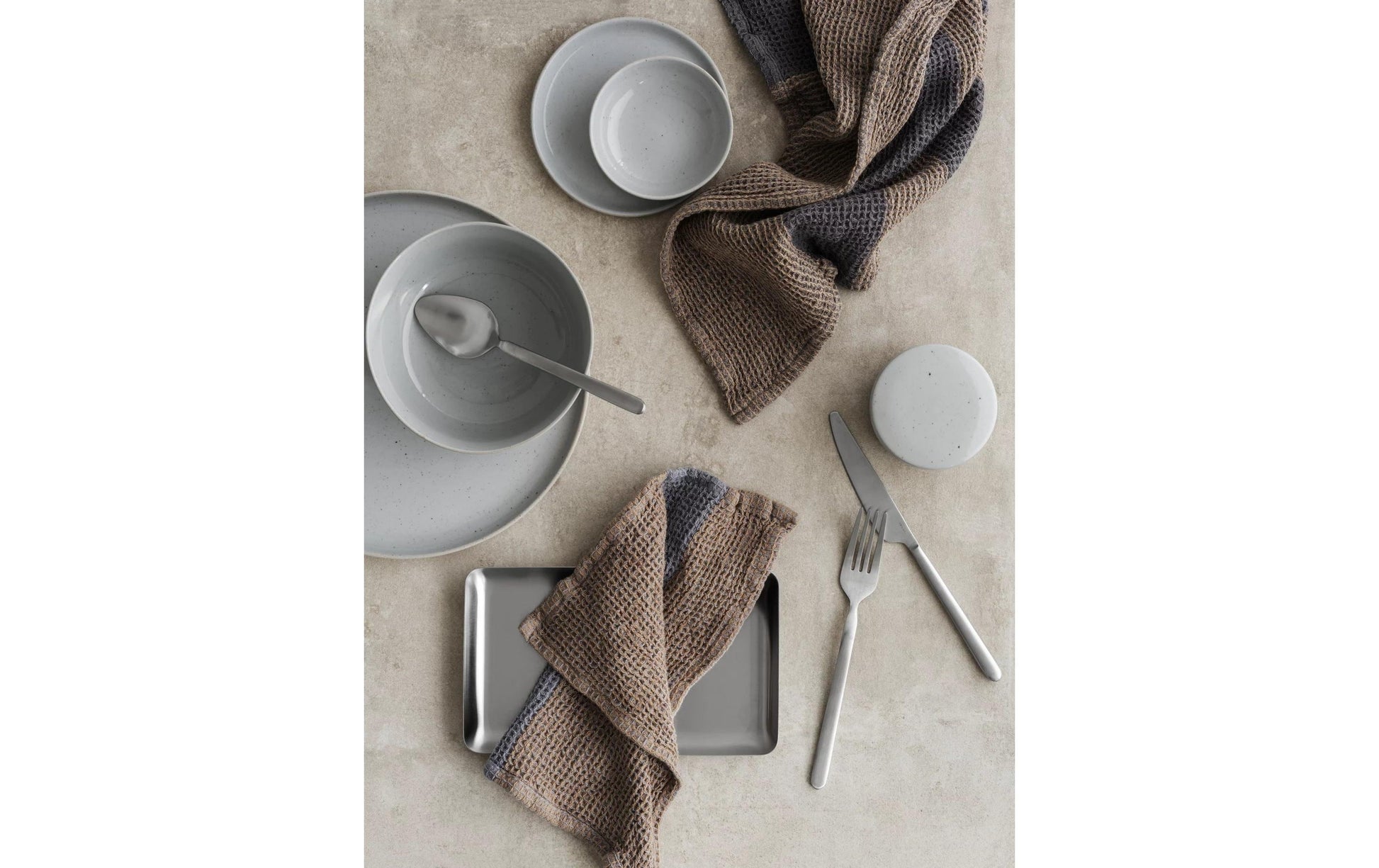 Blomus Geschirrtuch GANO – beige – 50 × 70 cm – Bio-Baumwolle – 2er-Set