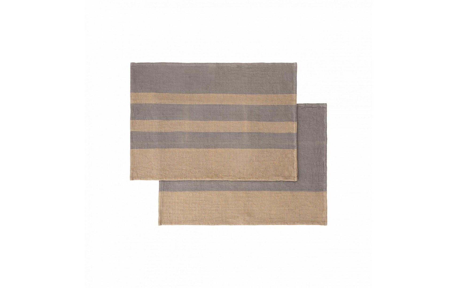Blomus Geschirrtuch GANO – beige – 50 × 70 cm – Bio-Baumwolle – 2er-Set