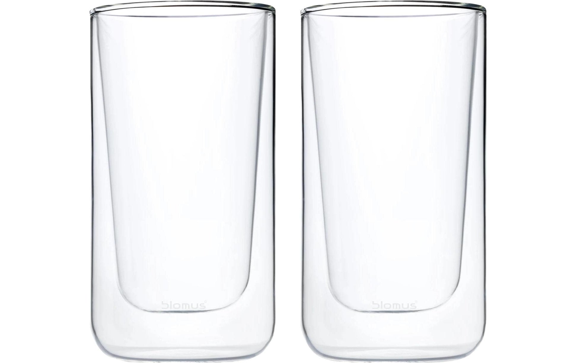 Blomus Latte Macchiato-Gläser Nero – 2er Set, 320 ml, Ø 7,6 cm, H 14,0 cm, Glas
