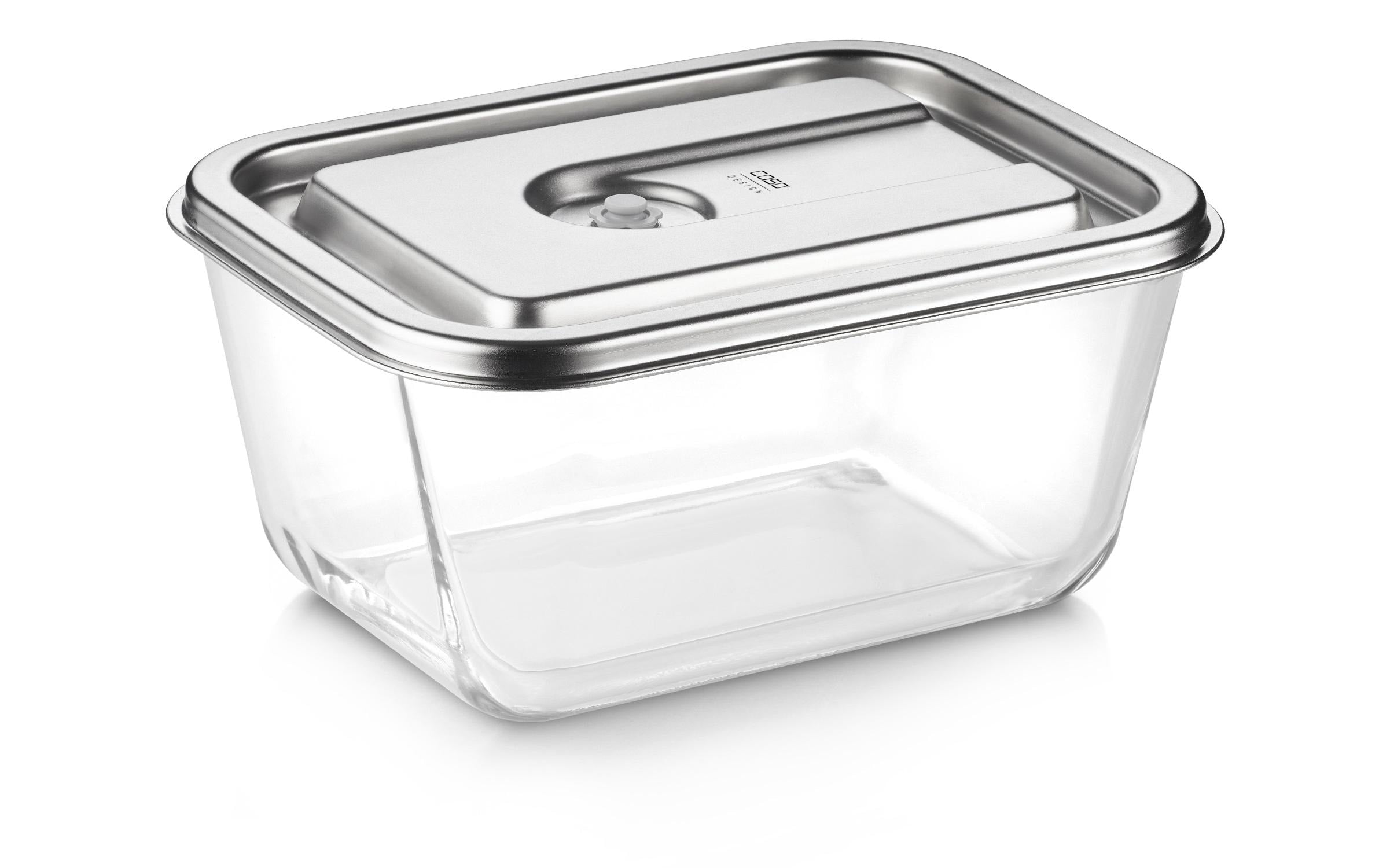Caso Vakuumierbehälter Boxx Inox XL – 2,6 l, 25 × 18,5 × 12 cm, für Vakuumierer