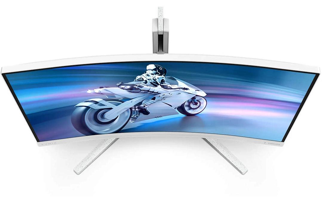 Philips 27M2C5201L/00 – Monitor, 27", VA, 180 Hz, 300 cd/m², Adaptive Sync, Gebogen, VESA 100 × 100, Weiss