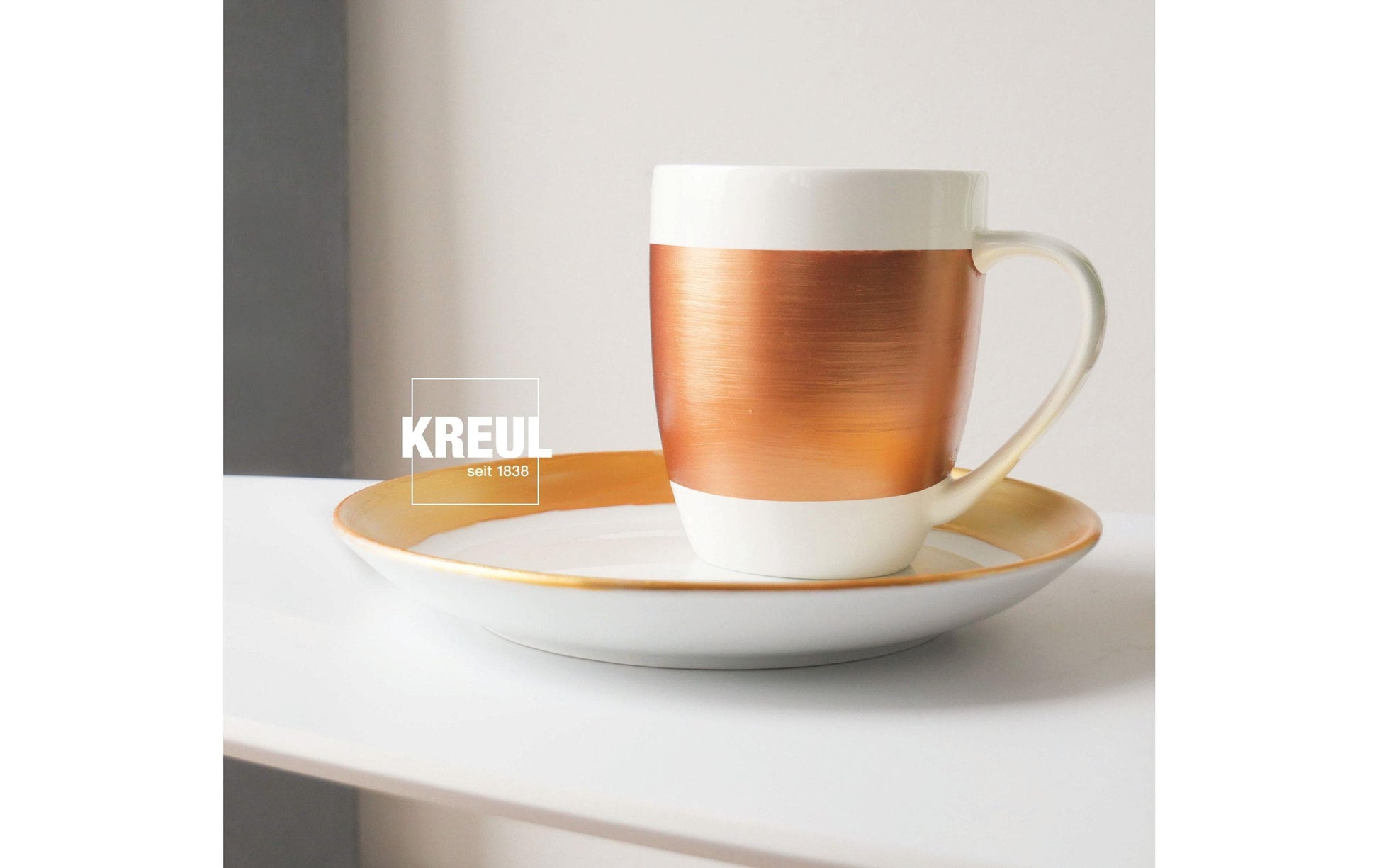 KREUL Fenstermalfarbe – Mehrfarbig, Metallic – 6 Farben, 6×20 ml (120 ml) – für Glas, Porzellan