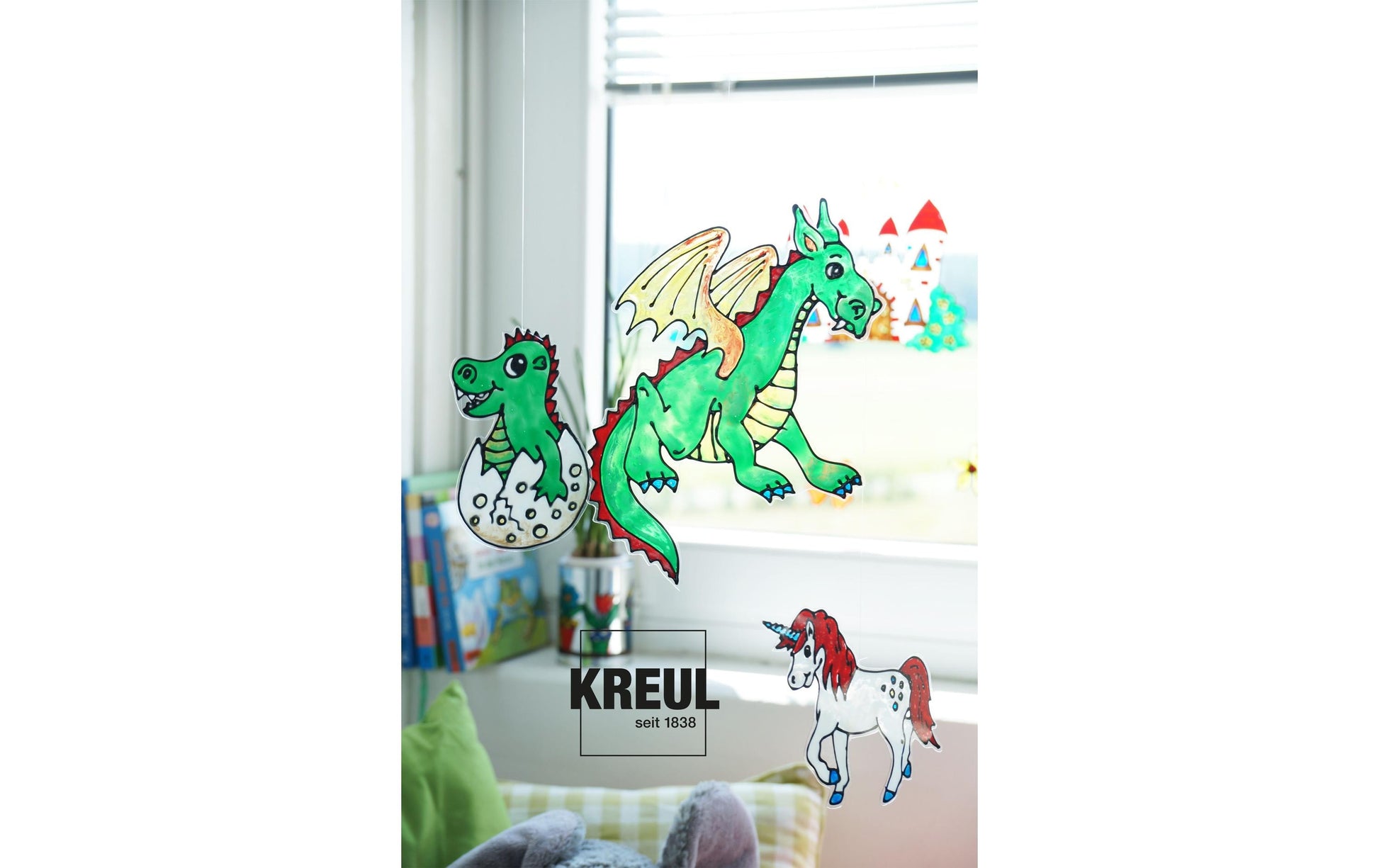 KREUL Fenstermalfarbe – Mehrfarbig – Set – 125 ml – für Glas, Holz