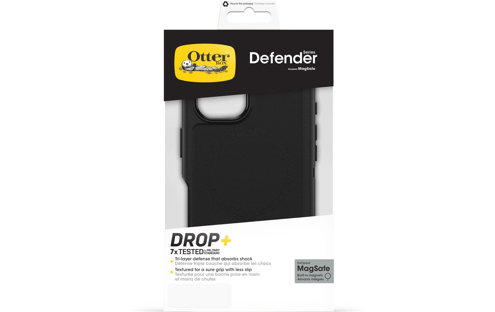 OtterBox Backcover Defender – für Apple iPhone 16 Plus – schwarz – PC, MagSafe-kompatibel