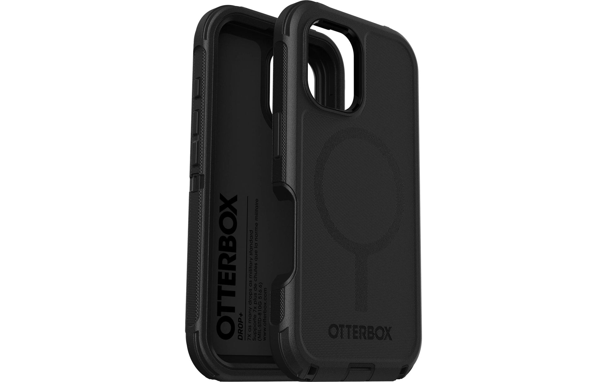 OtterBox Rugged-Case – für Apple iPhone 16, MagSafe, Gummi, Schwarz, Gurtclip