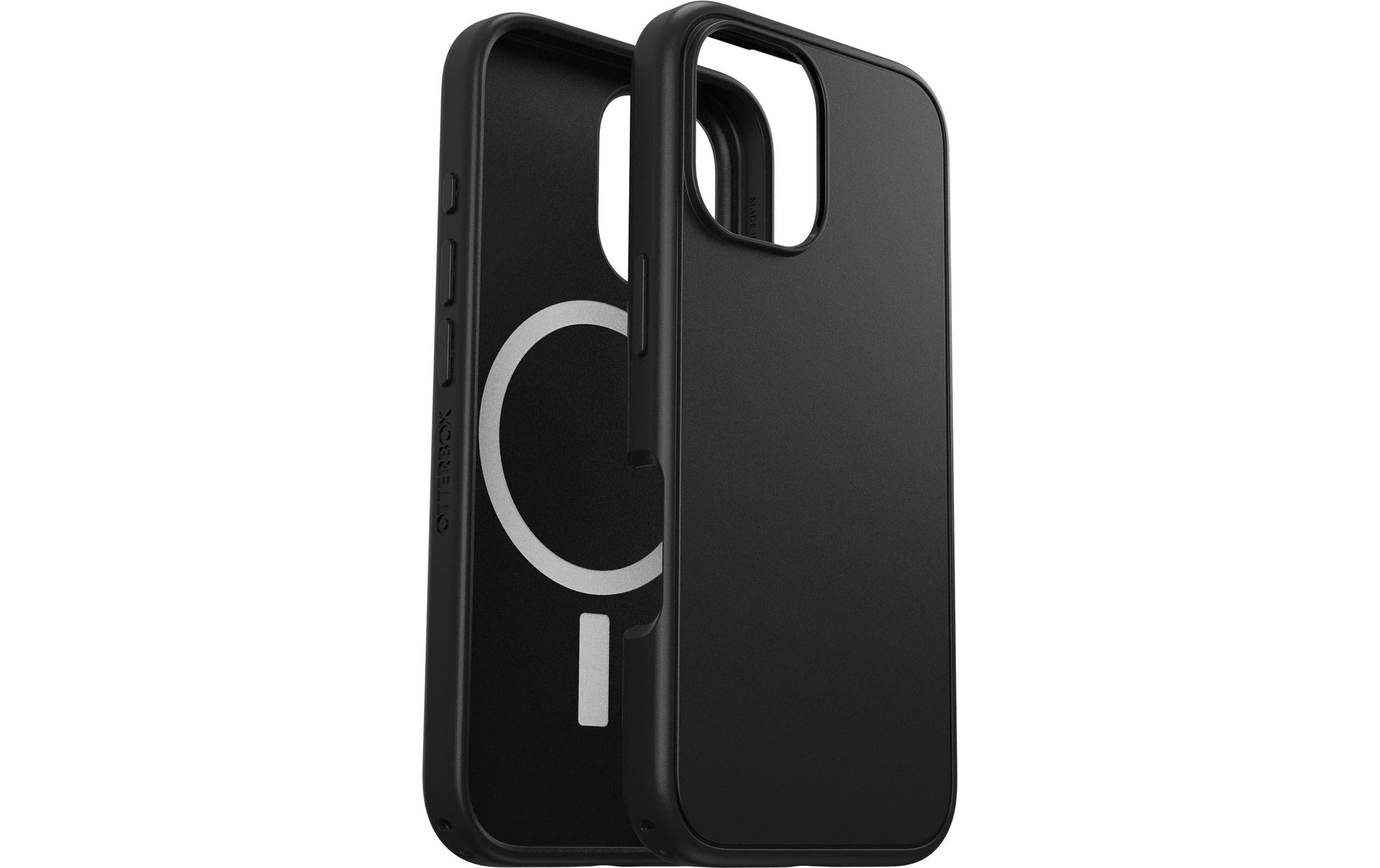 OtterBox Symmetry Backcover – für Apple iPhone 16, MagSafe, Synthetik-Kautschuk, Schwarz