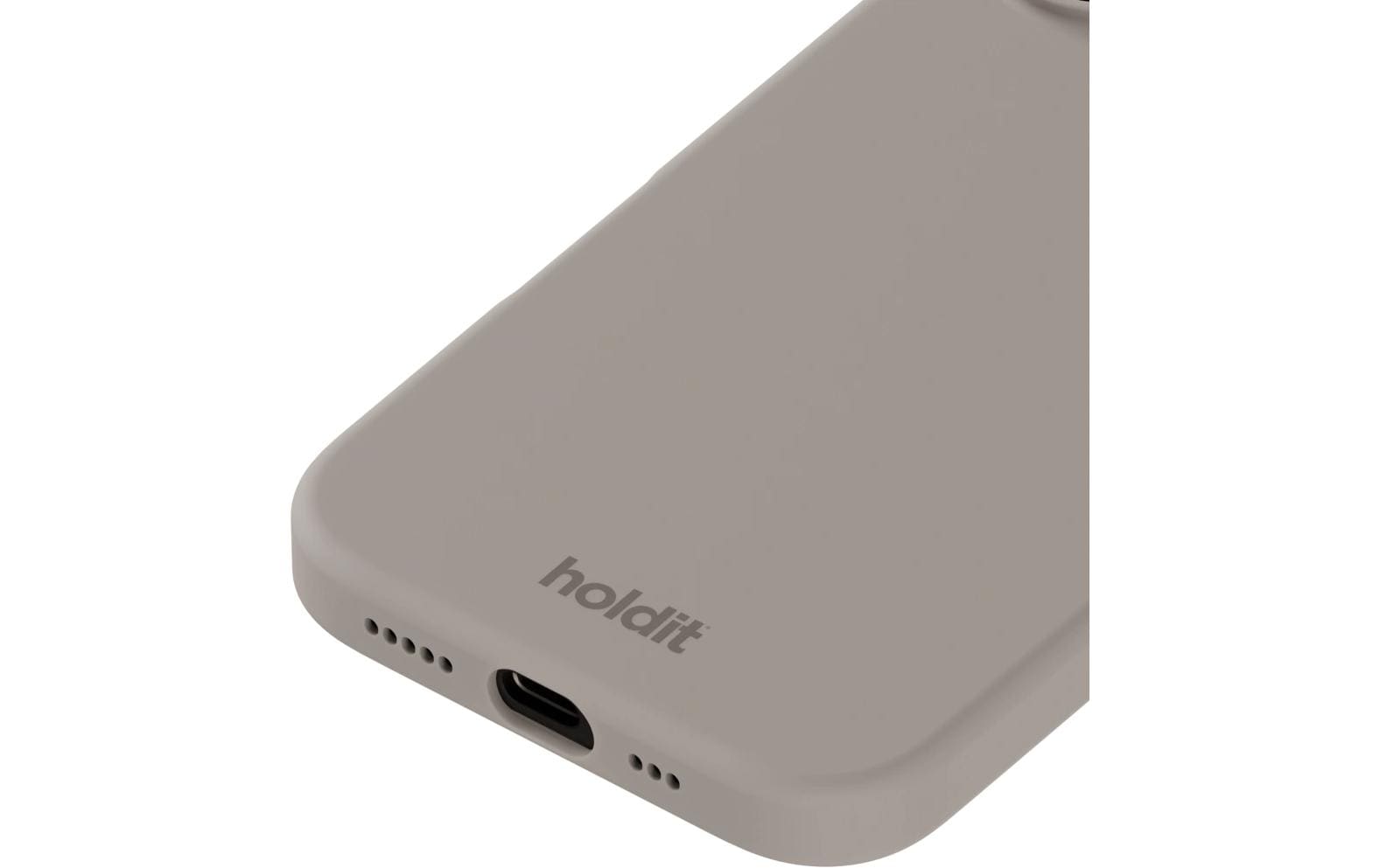 Holdit Backcover – für Apple iPhone 16, Silikon, Taupe