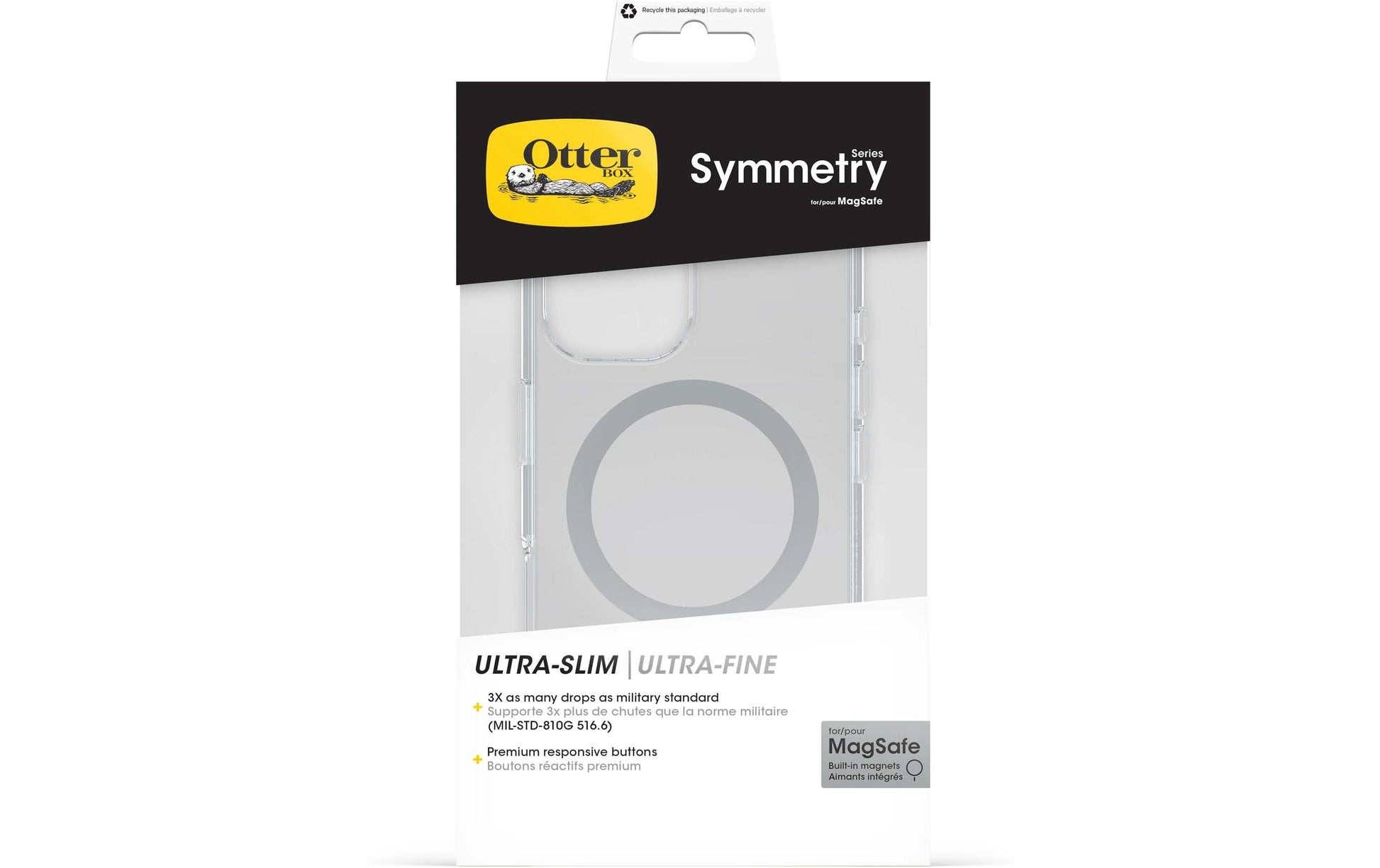 OtterBox Symmetry Backcover – für Apple iPhone 16 – MagSafe, Gummi, Transparent