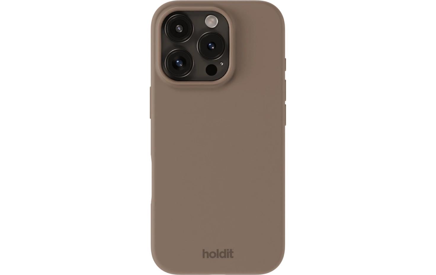 Holdit Backcover – für Apple iPhone 16 Pro Max, Silikon, Braun