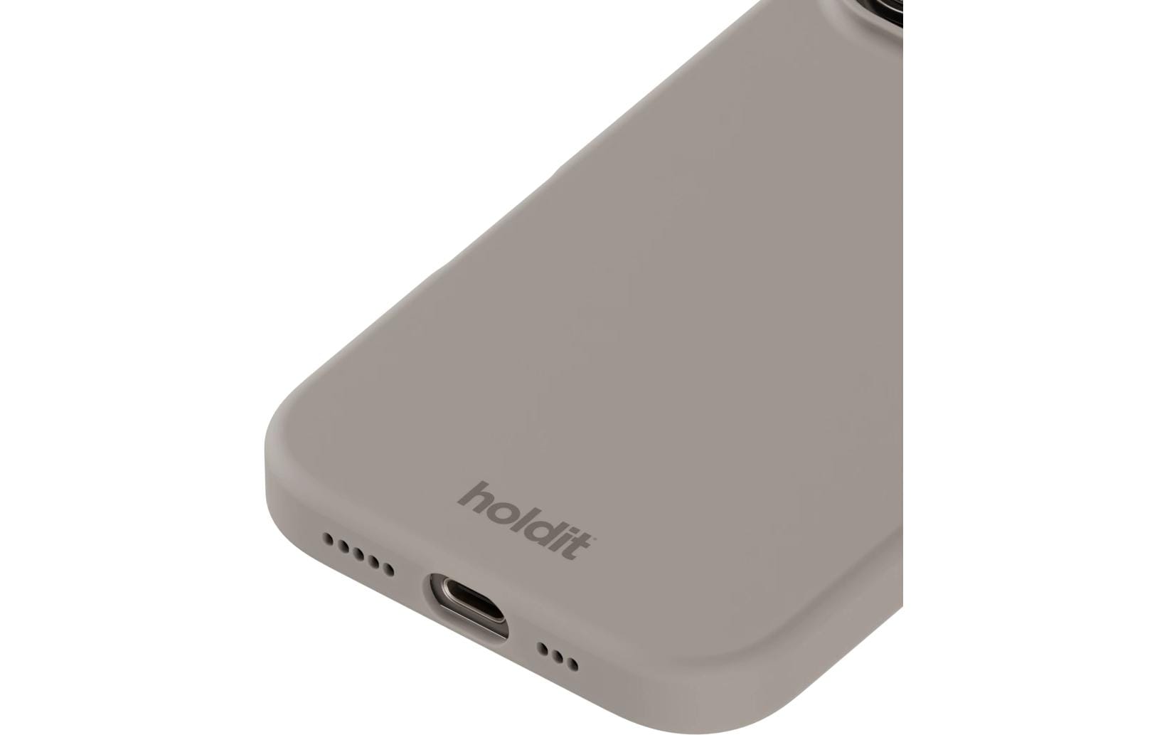 Holdit Backcover – für Apple iPhone 16 Pro, Silikon, Taupe