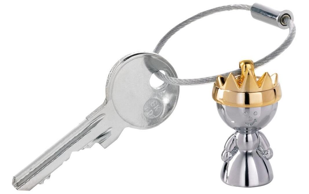 TROIKA Schlüsselanhänger Königin Krone – Metall, Gold/Silber, 35 × 20 × 20 mm, 6er-Pack