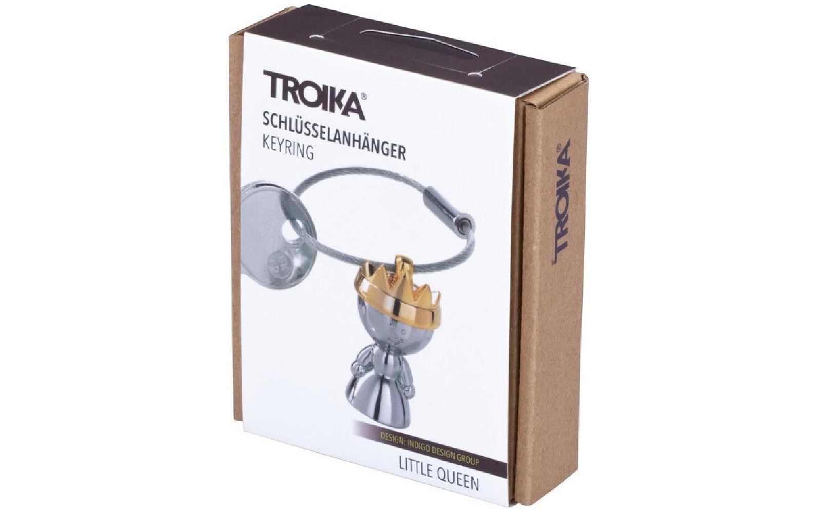 TROIKA Schlüsselanhänger Königin Krone – Metall, Gold/Silber, 35 × 20 × 20 mm, 6er-Pack