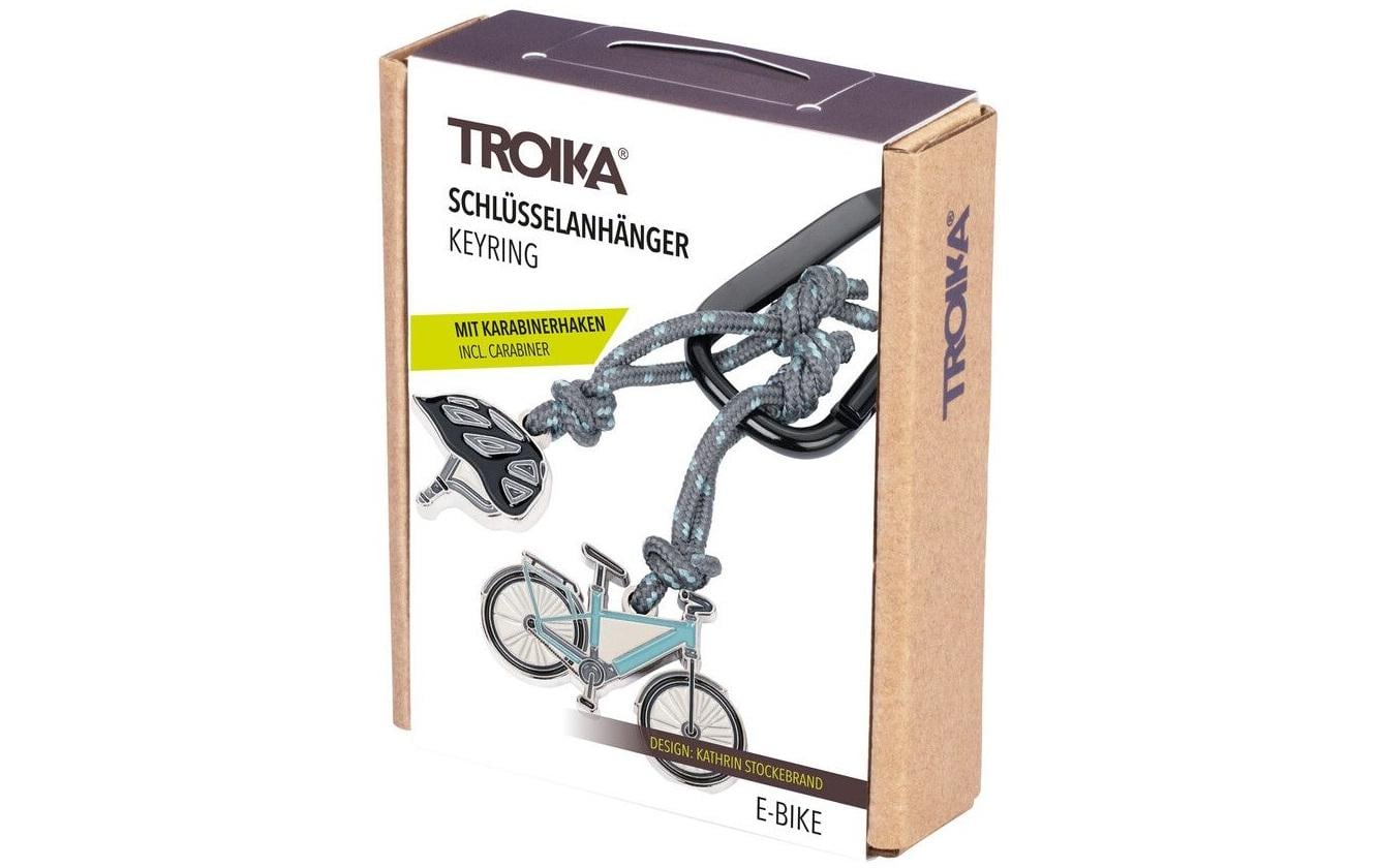 TROIKA Schlüsselanhänger Fahrräder – Aluminium/Nylon, Mehrfarbig, 6er-Pack
