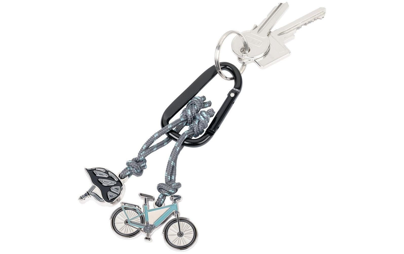 TROIKA Schlüsselanhänger Fahrräder – Aluminium/Nylon, Mehrfarbig, 6er-Pack