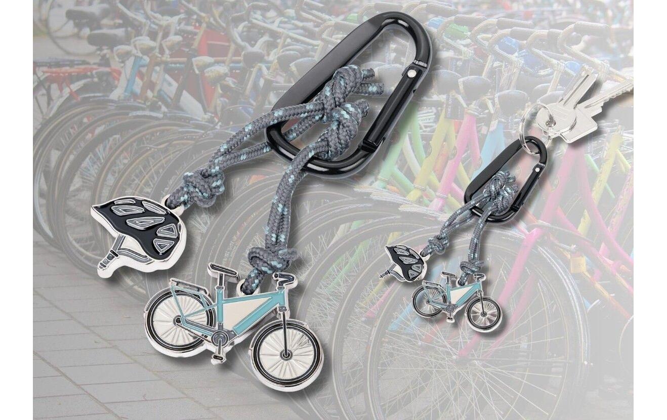 TROIKA Schlüsselanhänger Fahrräder – Aluminium/Nylon, Mehrfarbig, 6er-Pack