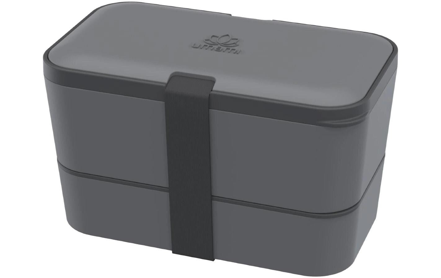 Umami Nestbare Bento Box – Lunchbox 1,5 l, 11 × 18,2 × 7 cm, Polypropylen (PP), grau, inkl. Besteck