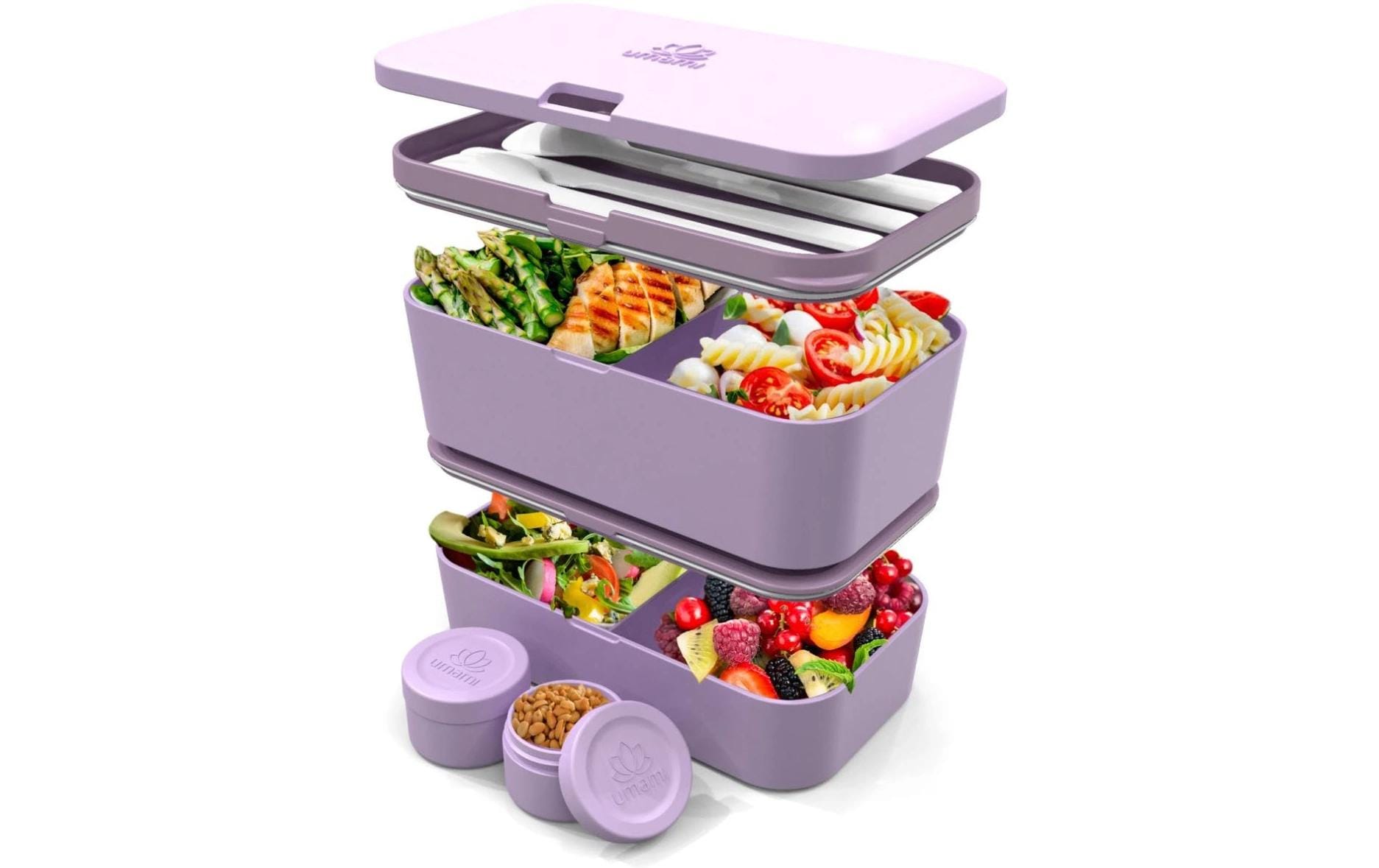 Umami Nestbare Bento Box – Lunchbox 1,5 l, 11 × 18,2 × 7 cm, Polypropylen (PP), Lavendel