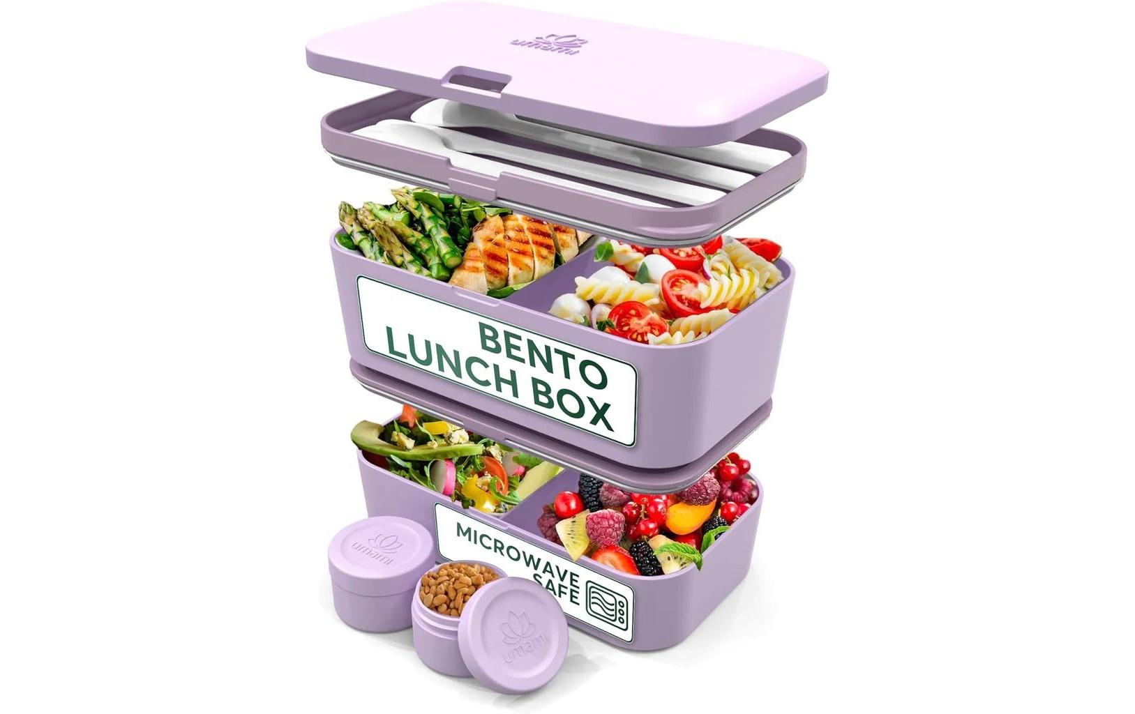 Umami Nestbare Bento Box – Lunchbox 1,5 l, 11 × 18,2 × 7 cm, Polypropylen (PP), Lavendel