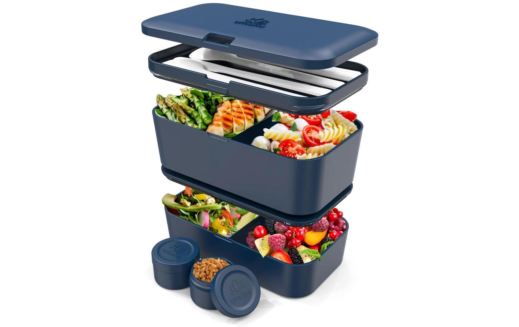 Umami Nestable – Lunchbox 1,5 l, 11 × 18,2 × 7 cm, Polypropylen (PP), dunkelblau