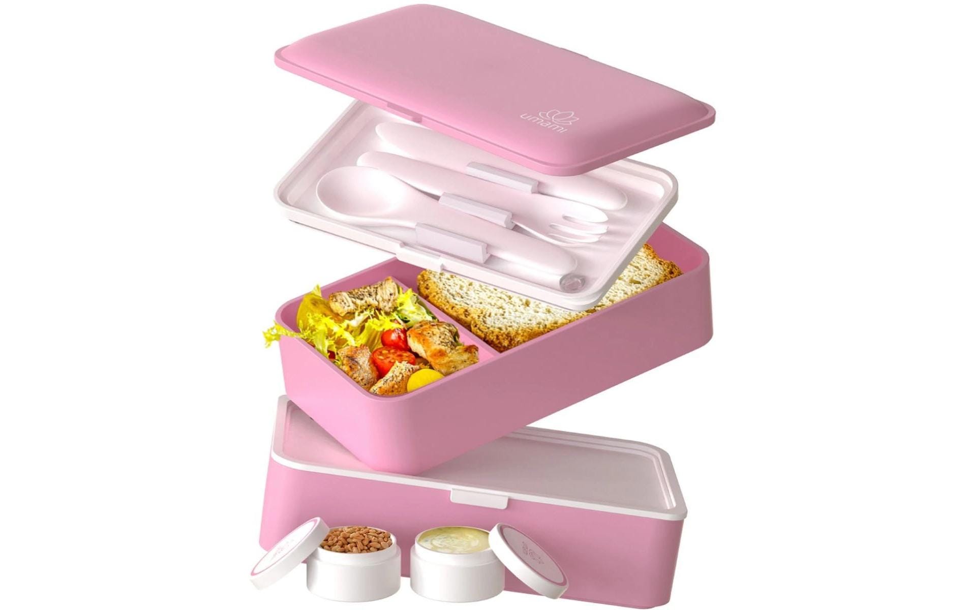 Umami Lunchbox 1,2 l, 10,4 × 18,2 × 10,6 cm, Polypropylen (PP), rosa, leckdicht