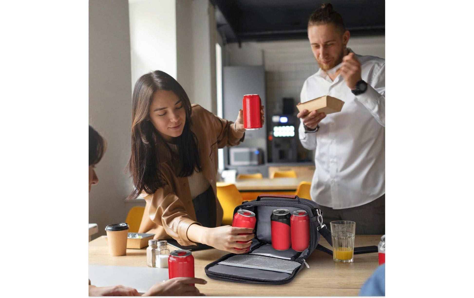 Umami Lunchbox Thermocase – Reissverschluss, spülmaschinenfest – 14 × 16 × 21 cm – Schwarz – Nylon – 1 Stk.