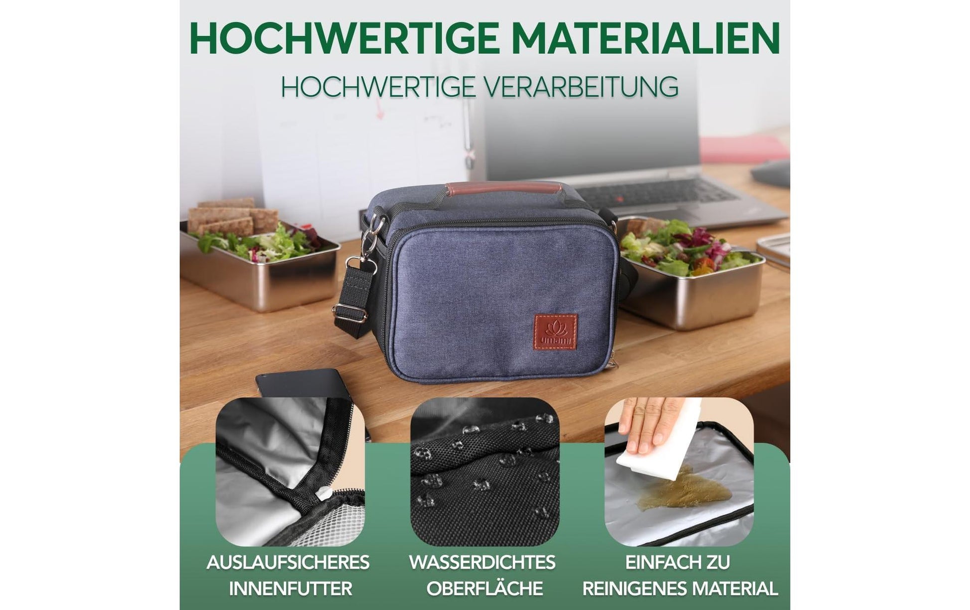 Umami Lunchbox Thermocase – 14×16×21 cm – Navy, Nylon – 1 Stk.
