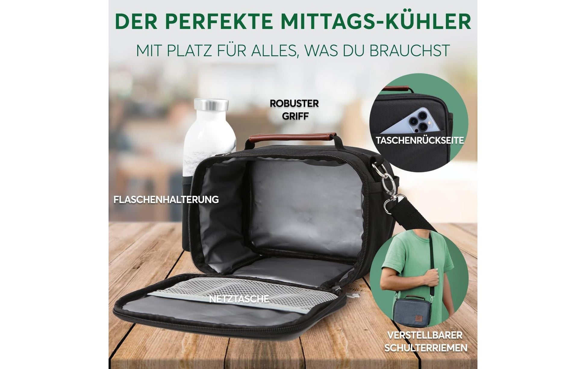 Umami Lunchbox Thermocase – 14×16×21 cm – Navy, Nylon – 1 Stk.