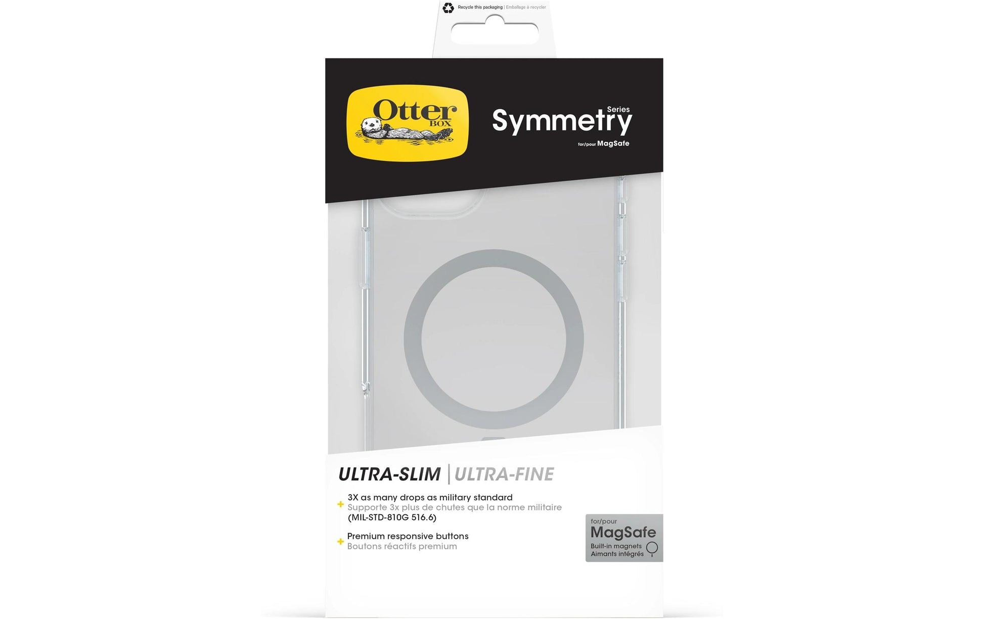 OtterBox Backcover Symmetry – für Apple iPhone 16 Plus – transparent – PC, stossdämpfend